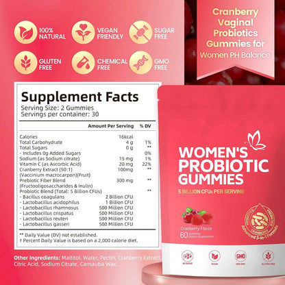 Cranberry Women's Probiotic Gummies